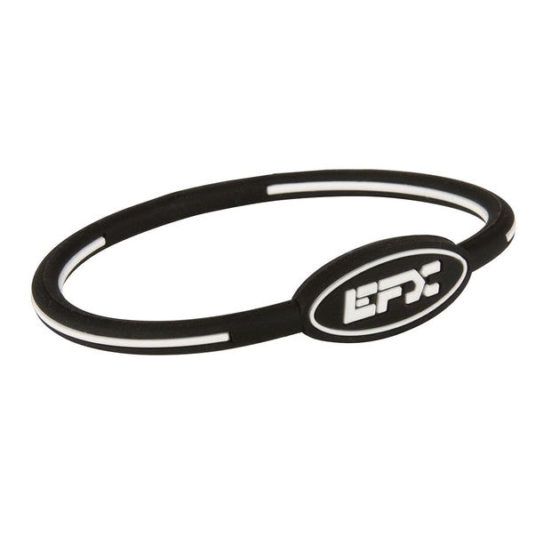 EFX PERFORMANCE Silicone Oval Wristband - Black / White