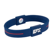 EFX Performance Sport Wristband made of 100% Pure Silicone w/2 Programmed Holograms for Increased Balance, Strength & Flexibility | See Chart for Sizing - Blue / White / Red