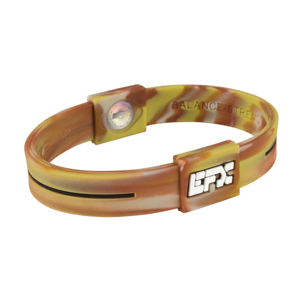 EFX Performance Sport Wristband made of 100% Pure Silicone w/2 Programmed Holograms for Increased Balance, Strength & Flexibility | See Chart for Sizing - Camouflage (Desert)