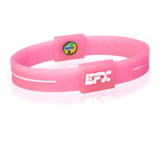 EFX Performance Sport Wristband made of 100% Pure Silicone w/2 Programmed Holograms for Increased Balance, Strength & Flexibility | See Chart for Sizing - Glow In The Dark (Pink)