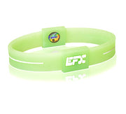 EFX Performance Sport Wristband made of 100% Pure Silicone w/2 Programmed Holograms for Increased Balance, Strength & Flexibility | See Chart for Sizing - Glow In The Dark (Green)