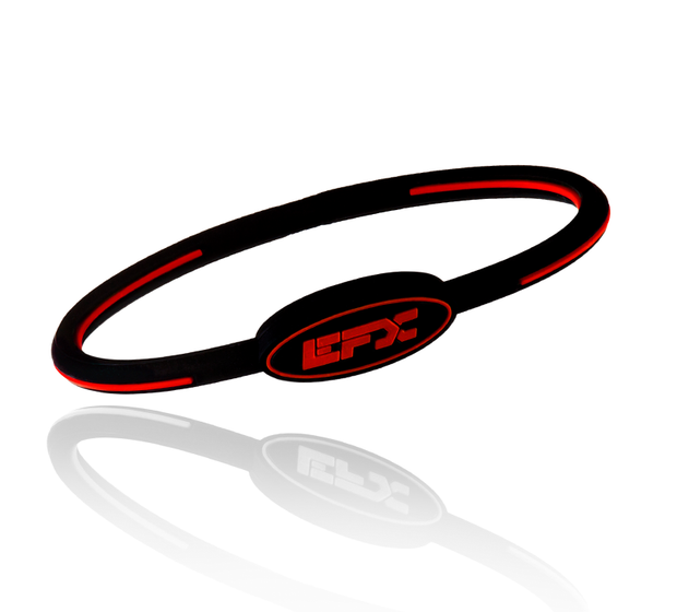 EFX PERFORMANCE Silicone Oval Wristband - Black / Red