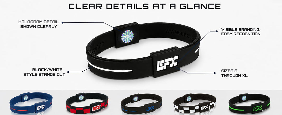 EFX Performance Wristband - Black/Purple | Hologram Balance