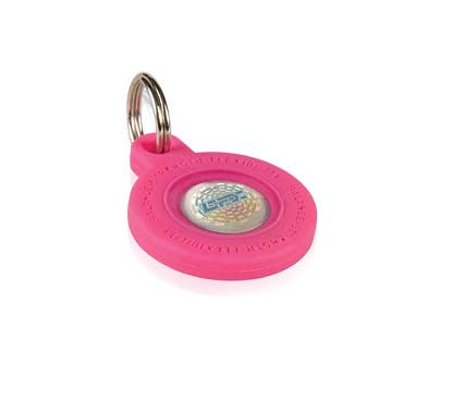 Silicone Pet Tag - (Round) Pink