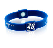 Silicone Sport Wristband - NASCAR Jimmie Johnson (Blue/Wht)