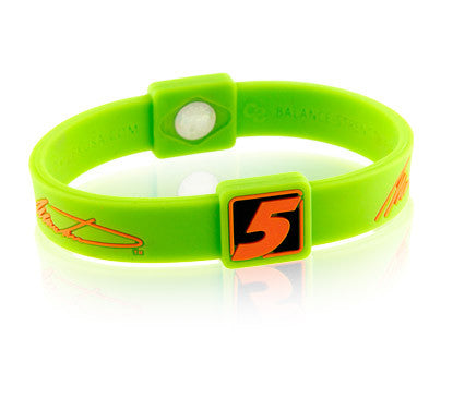 Silicone Sport Wristband - NASCAR Mark Martin (Green/Orange)