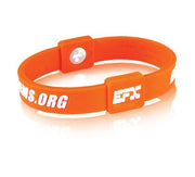 Silicone Sport Wristband - Erase MS (Orange/Wht)