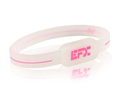 Silicone Ultra Wristband 7" - Translucent / Pink