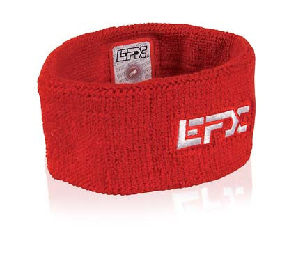 Terry Cloth Wristband - Red / White (Pair of 2)
