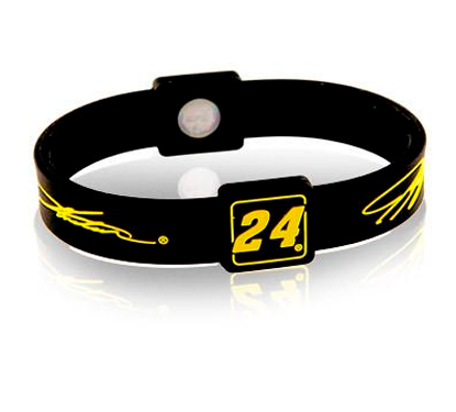 Silicone Sport Wristband - NASCAR Jeff Gordon (Blk/Yellow)